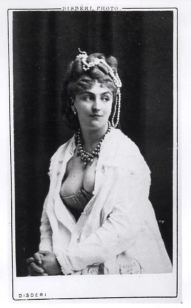 Portrait of Mery Laurent (1849-1900) 1888-1889 (b  /  w photo)