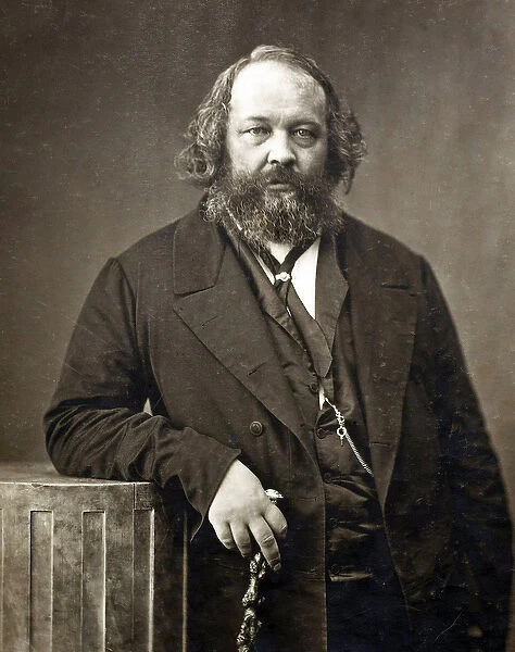 Portrait de Michel Bakounine (Bakunin) (1814-1876), anarchiste russe'