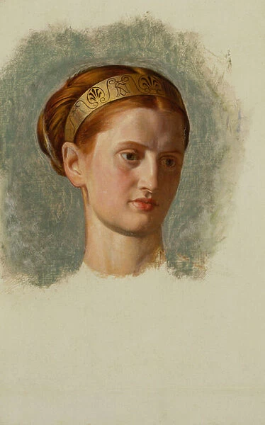 Portrait of Miss Isabella Waugh, study (oil on canvas)