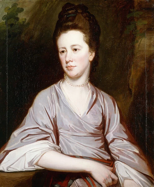 Portrait of Miss Joan Knatchbull, seated half length Wearing a Mauve Dress