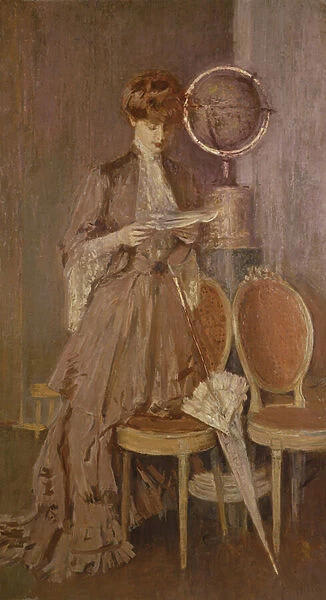 Portrait of Mme Helleu reading a letter