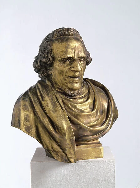 Portrait of Moses Mendelssohn (1729-86), 1785 (bronze)