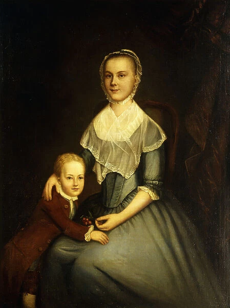 Portrait of Mrs Arbuckle and Son, (oil on canvas)