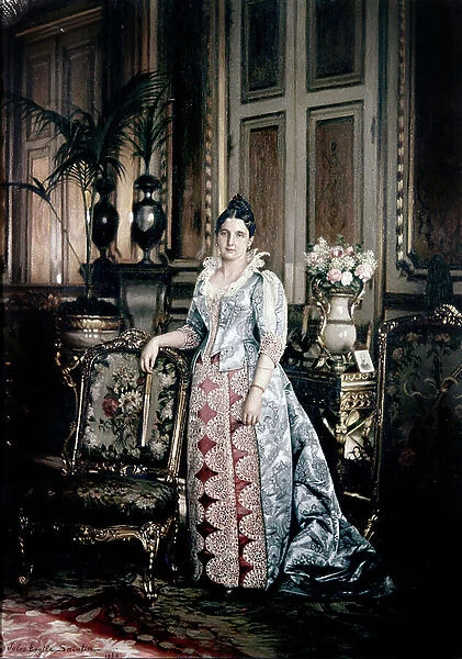 Portrait of Mrs Carnot wearing worth dress, 1890 (painting)