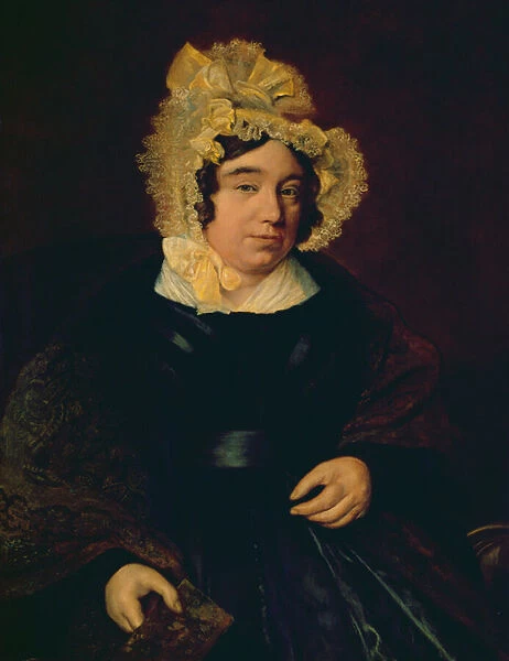 Portrait of Mrs. Edward Cross in a Dark Satin Dress with a Paisley Shawl