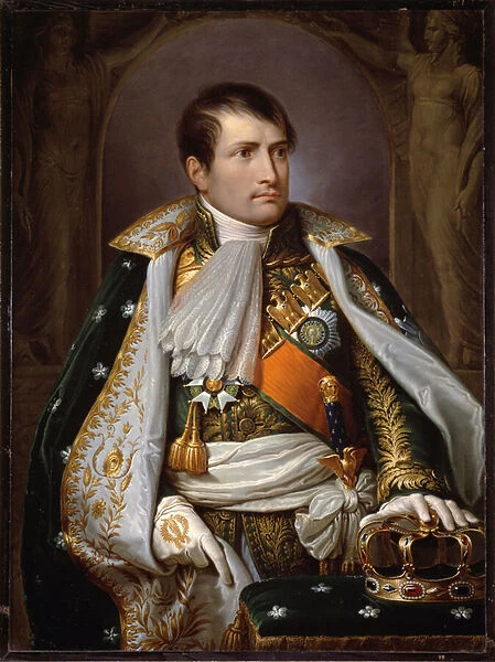 Portrait of Napoleon Bonaparte in costume of King of Italy (oil on canvas, 1807)