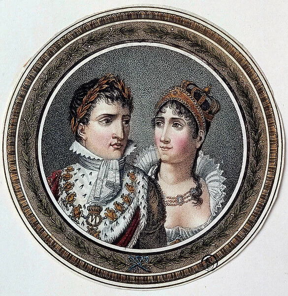 Portrait of Napoleon I (1769-1821) and Josephine de Beauharnais (1763-1814