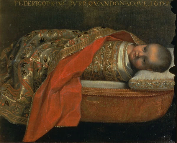 Portrait of the newborn Federigo di Urbino, 1605