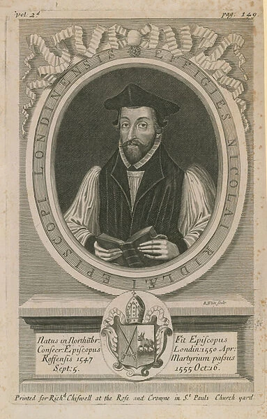 Portrait of Nicholas Ridley (engraving)