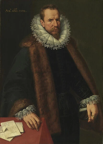 Portrait of Nicolas Helincx, advisor to the King, 1592 (oil on panel)