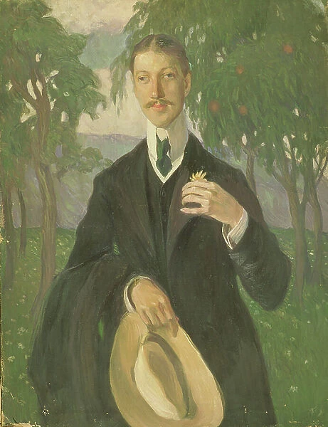 Portrait of Nikolay Gumilyev (1886-1921) 1909 (oil on canvas)