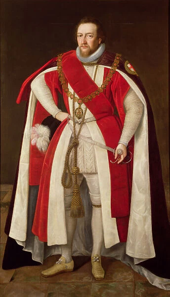 Portrait of a Nobleman said to be 7th Earl of Shrewsbury in Garter Robes