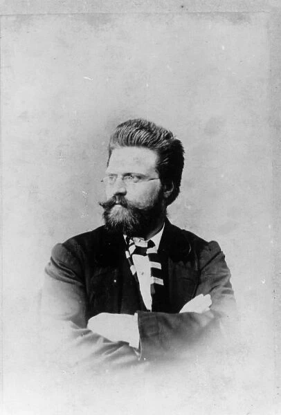 Portrait of Norwegian writer Bjoernstjerne Bjoernson, c. 1865 (b  /  w photo)