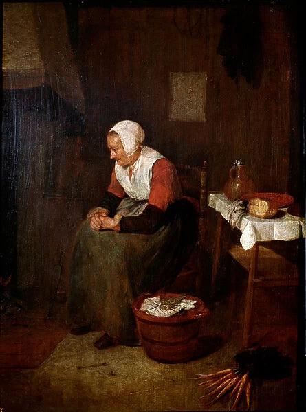 Portrait of Old Woman Painting by Quinringh (Quiringh) Gerritsz Van Brekelenkam