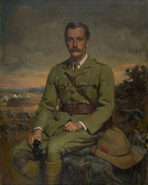 Portrait of Orlando, Viscount Newport, afterwards 5th Earl of Bradford, c. 1902 (oil on canvas)