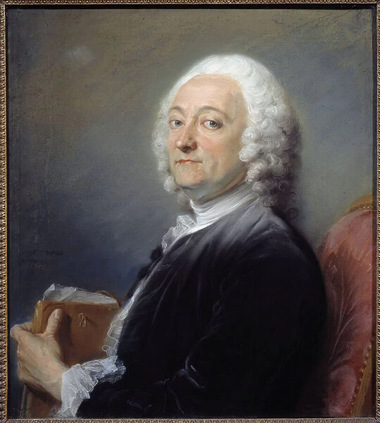 Portrait of the painter Hubert Drouais (1699-1767) Pastel painting by Jean-Baptiste