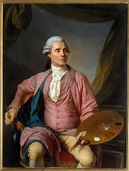 Portrait of the Painter Joseph Marie Vien (1716-1809) Painting by Joseph Siffred