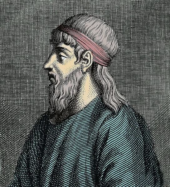 Portrait of Parmenides of Elea (fl.c 5th BC) Greek philosopher