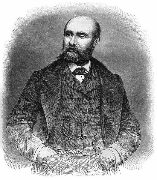 Portrait of Paul Henry Corintin Feval (Paul Feval pere, 1816-1887), French writer