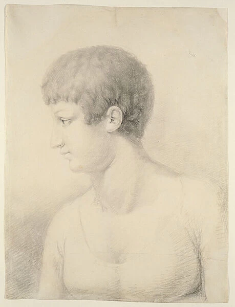 Portrait of Pauline Runge, 1801 (black chalk on paper)