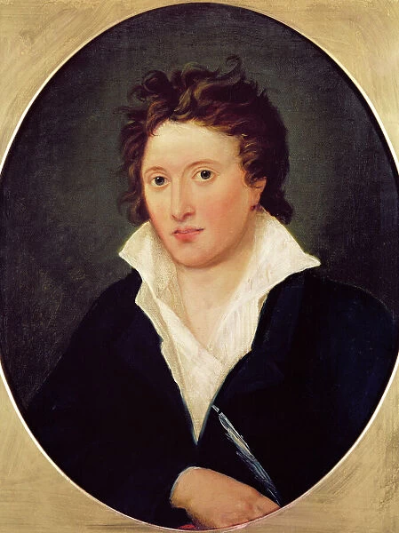 Portrait of Percy Bysshe Shelley, 1819 (oil on canvas)