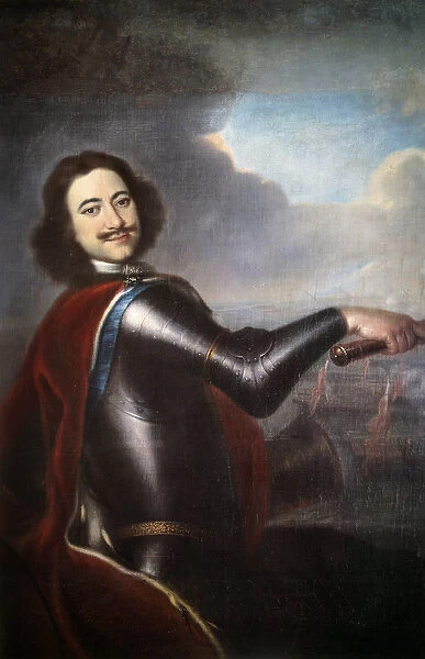 Portrait of Peter I the Great (1672-1725) Painting by Ivan Nikitin (Nikitin
