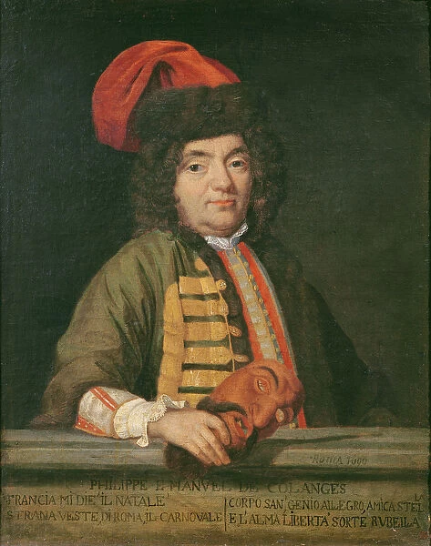 Portrait of Philippe Emmanuel de Coulanges dressed for carnival, 1690 (oil on canvas)