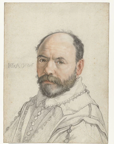 Portrait of Pierre Francheville (Francavilla), 1590-91 (chalk on paper)