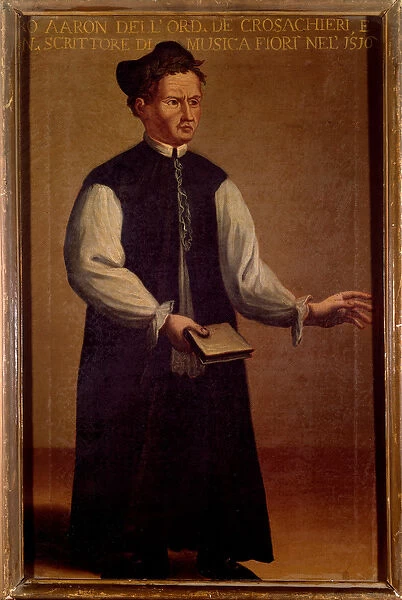 Portrait of Pietro Aaron, Italian music theorist. 16th century (painting)