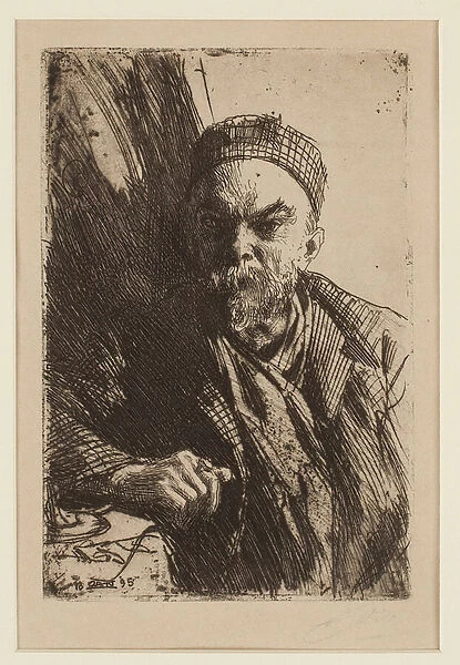 Portrait of the poet Paul Verlaine (1844-1896) - Zorn, Anders Leonard (1860-1920