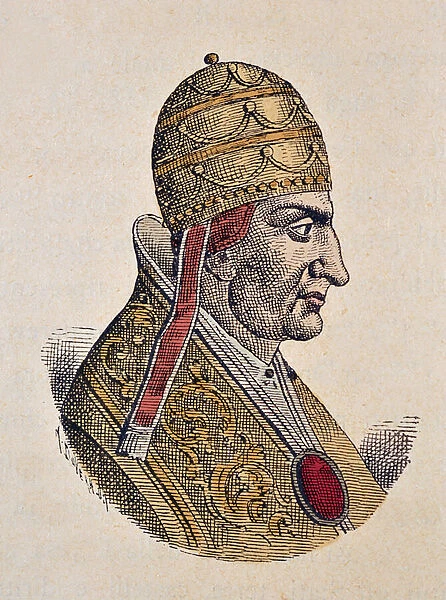Portrait of the Pope Benoit IX (benedetto, Benedict or Benedictus) (1032-1044)
