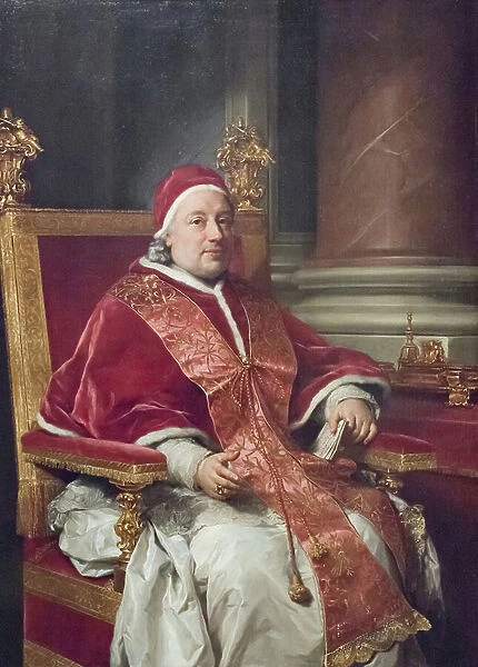 Portrait of pope Clemens XIII Rezzonico, 1758, (oil on canvas)
