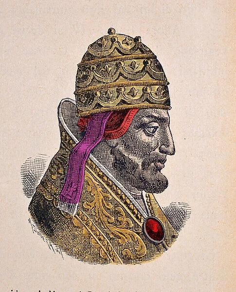 Portrait of the Pope Gregoire VII (Gregorio, Gregorius or Gregory) (1073-1085)