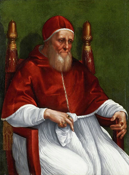 Portrait of Pope Julius II, 1511-12 (oil on poplar panel)