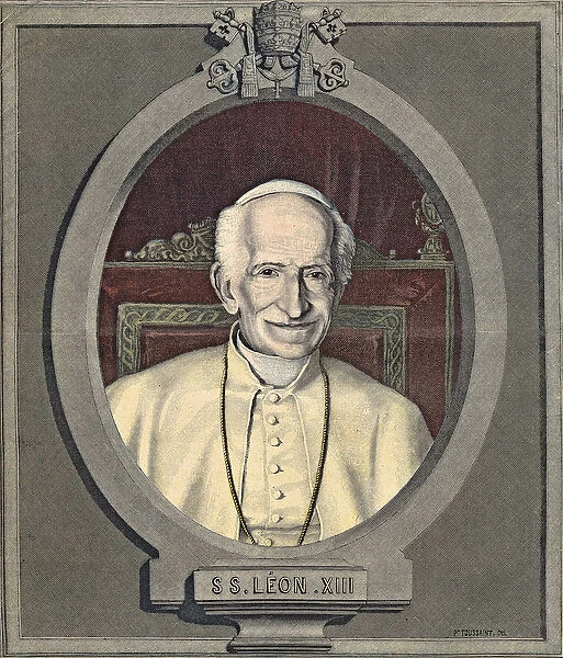 Portrait of Pope Leon XIII, in 'Le Petit Parisien', 19  /  07  /  1903 (engraving)