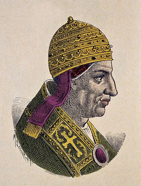 Portrait of the Pope Nicolas Ier le Grand (Nicola I, Nicholas or Nicolo or Niccolo or