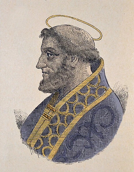 Portrait of the Pope Serge Ier (Sergius or Sergio I) (687-701)