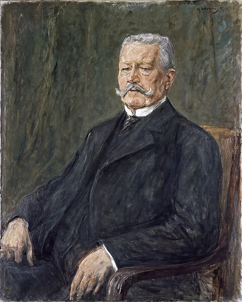 Portrait of President Paul von Hindenburg 1847-1934, by Max Liebermann (1847-1935) Niedersachsisches Landesmuseum, Hannover