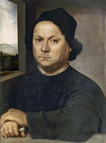 Portrait presumed to be Andrea del Verrocchio (oil on panel)