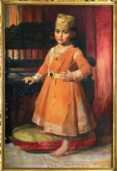 Portrait of Prince Albert, Eldest Son of The Maharaja Duleep Singh, 1870 (oil on panel)
