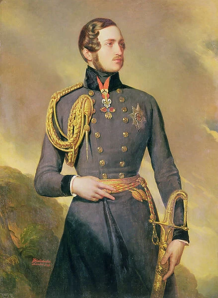 Portrait the Prince Consort Albert of Saxe-Coburg-Gotha (1819-1861), 1842 (oil on canvas)