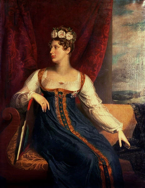 Portrait of Princess Charlotte Augusta of Wales (1796-1817) (oil on canvas)