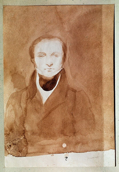 Portrait of Prosper Merimee, French writer, circa 1840-1850 (watercolour)