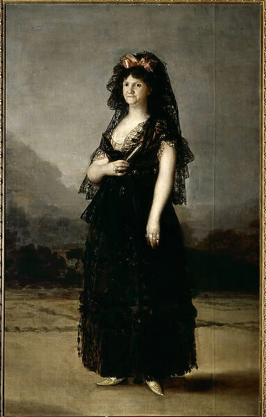 Portrait of Queen Maria Luisa wearing a Mantilla (oil on canvas, 1799)