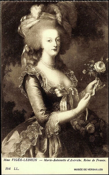 Portrait of Queen Marie Antoinette (1755-1793) (print)