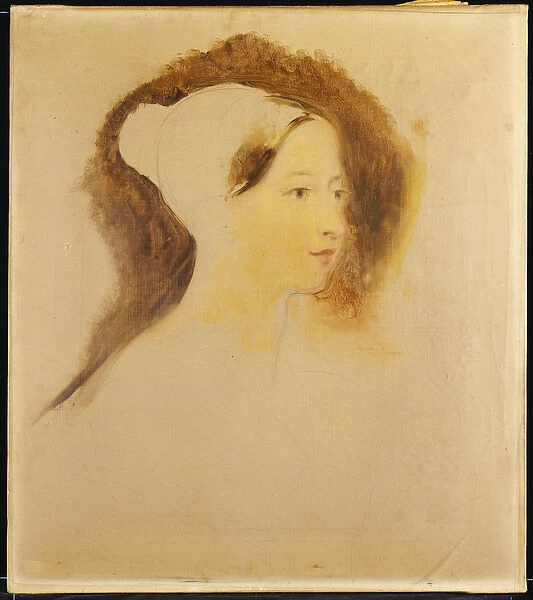 Portrait of Queen Victoria (w  /  c on paper)