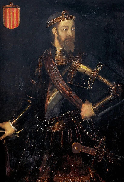 Portrait of Ramon (Raymond) Borell I (972-1017), Earl of Barcelona, Gerona and Ausona, 16th century (painting)