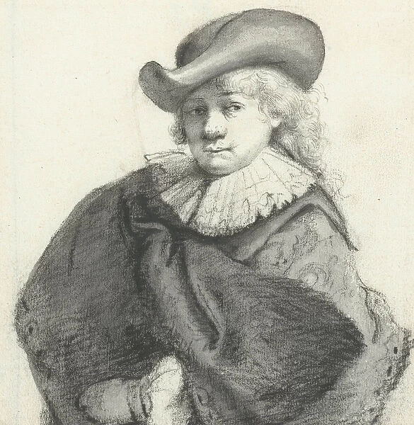 Portrait of Rembrandt, after Rembrandt van Rijn, c. 1660 (chalk and ink on paper)