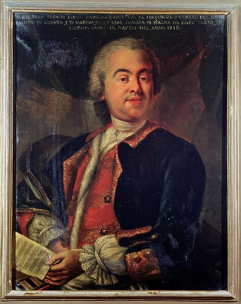 Portrait of Riccardo Broschi, Italian composer (painting, 18th century)