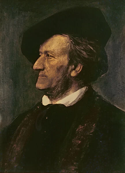 Portrait of Richard Wagner (1813-83) (oil on canvas)